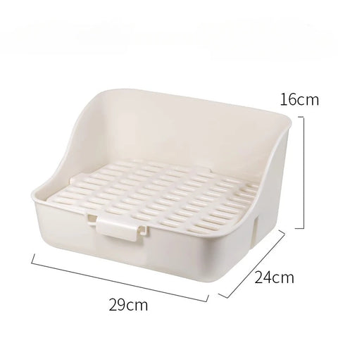 Small Pets Hamster Rabbit Toilet Potty Trainer Fixable Cage Tray for Small Animals hamster accessories  rabbit accessories pet