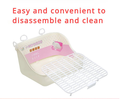 Small Pets Hamster Rabbit Toilet Potty Trainer Fixable Cage Tray for Small Animals hamster accessories  rabbit accessories pet