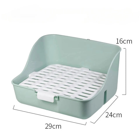 Small Pets Hamster Rabbit Toilet Potty Trainer Fixable Cage Tray for Small Animals hamster accessories  rabbit accessories pet