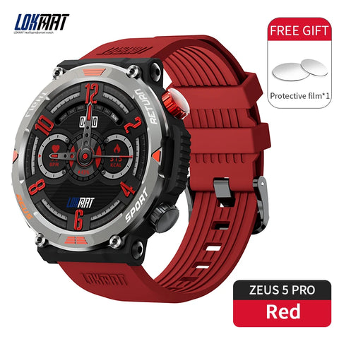 LOKMAT ZEUS 5 PRO Flashlight Smart Watch Bluetooth Calls Watch Waterproof Fitness Tracker Message Push Smartwatches for Phone
