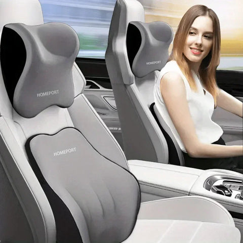 Car Headrest Lumbar Support Lumbar Cushion Memory Foam Backrest Lumbar Pillow Car Comfortable Neck Pillow Car Accessories