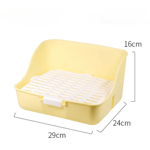 Small Pets Hamster Rabbit Toilet Potty Trainer Fixable Cage Tray for Small Animals hamster accessories  rabbit accessories pet