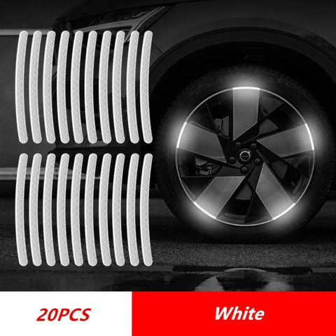 Car Wheel Hub Reflective Stripes Door Safety Opening Warning Sticker Tape Auto Rear Warning Reflective Tape Car Accessories