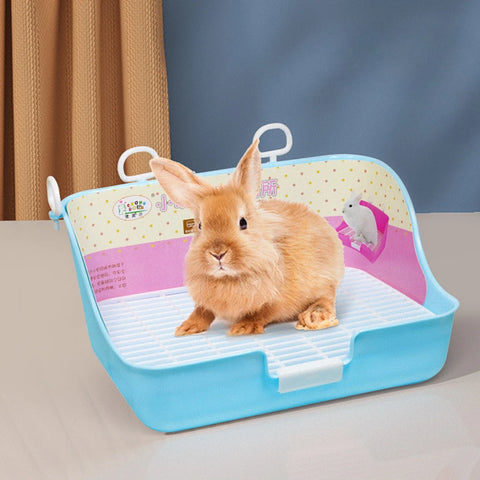 Small Pets Hamster Rabbit Toilet Potty Trainer Fixable Cage Tray for Small Animals hamster accessories  rabbit accessories pet