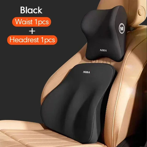 Car Headrest Lumbar Support Lumbar Cushion Memory Foam Backrest Lumbar Pillow Car Comfortable Neck Pillow Car Accessories